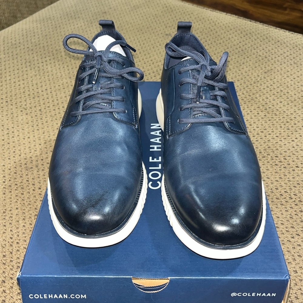 Cole Haan men size 11.5. Color Navy Blazer. Worn once.
